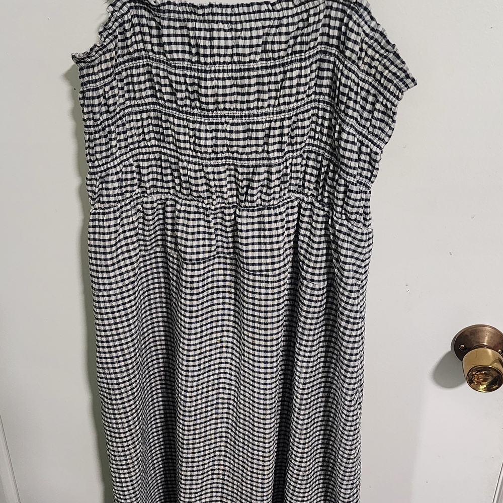 Old Navy Blue and White Gingham Dress